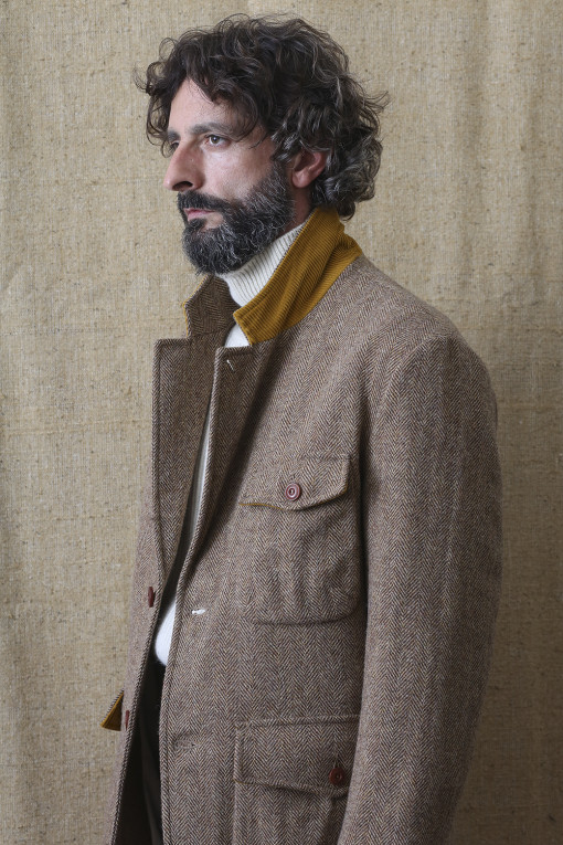 Namu Shop - Auralee Lama Shetland Wool Tweed Chesterfield